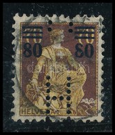 O 1915 Felülnyomott Bélyeg Mi 127 A 8-as Felülnyomás Jobbra Nyitott, Elcsúszott Céglyukasztással (Mi EUR 450,-) - Other & Unclassified