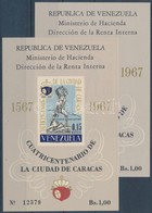 ** 1967 400 éves Caracas Városa 2 Vágott Blokk Nyomtatott Fogazással Mi 14-15 - Andere & Zonder Classificatie