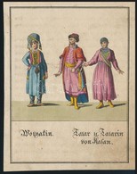 XIX. Sz. Eleje: Tatárok Kazanyból. Kézzel Színezett Rézmetszet / Tatars From Kazan Hand Colored Copper Plate Engraving 9 - Stampe & Incisioni
