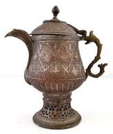 Cca 1800 Antik Perzsa ónozott Réz Teáskanna, Jelzés Nélkül, Kopásokkal, M: 34,5 Cm /
Cca 1800 Antique  Tinned Cooper Tea - Sonstige & Ohne Zuordnung