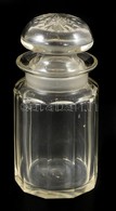 Csiszolt Patika üveg, Nagyon Apró Csorbákkal, M:14,5 Cm - Glass & Crystal