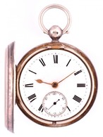 Anker Járatos, Kulcsos Ezüst Zsebóra Működő, Jó állapotban, Kulccsal   D: 5 Cm / Silver Pocket Watch With Key - Otros & Sin Clasificación