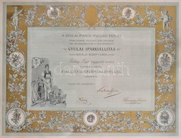 1903 A Gyulai Iparos Ifjúsági Egyesület Díszes Kiállítási érdemoklevele Ludvig Lajos Szíjgyártó Mesternek A Jubileumi Gy - Zonder Classificatie