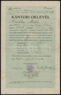 1917 Szeged, Kántori Oklevél - Zonder Classificatie