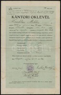 1917 Szeged, Kántori Oklevél - Ohne Zuordnung