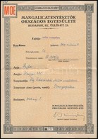 1944 Mangalicatenyésztők Országos Egyesületének Származási Igazolványa, Hátoldalán Táblázattal. - Unclassified