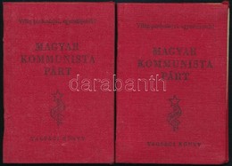 1948 Magyar Kommunista Párt 2 Db Tagsági Könyve, Tagdíjbélyegekkel - Unclassified