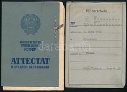 1969-1972 Szovjet Középiskolai Bizonyítvány A Szófiai Nagykövetségi Iskola Tanulója Részére, Hitelesített Fordítással +  - Unclassified