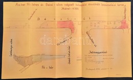 1939 Budapest III. Ker. Óbuda Utcáinak, A Fő Térnek Kövezési Munkái, Kézzel Rajzolt Tervrajzok, Szép állapotban, 17 Db - Unclassified