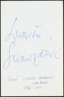 Ljubiša Samardžić (1936-2017) 'Surda' Aláírása Az őt ábrázoló Fotó Hátoldalán - Other & Unclassified