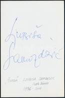 Ljubiša Samardžić (1936-2017) 'Surda' Aláírása Az őt ábrázoló Fotó Hátoldalán - Autres & Non Classés