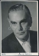 1954 Somló István (1902-1971) Színész Aláírása Egy őt ábrázoló Fotón, Dátumozva, 8,5x6 Cm. - Sonstige & Ohne Zuordnung