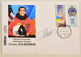 Leonyid Kadenyuk (1951- ) Ukrán űrhajós Aláírása Emlékborítékon /
Signature Of Leonid Kadenyuk (1951- ) Ukrainian Astron - Otros & Sin Clasificación