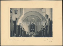 1930 Orphanidesz János (1876-1939): Kőröshegy, A Templom Kívül, Belül, 2 Db Fotóművészeti Alkotás Aláírva, Feliratozva,  - Andere & Zonder Classificatie