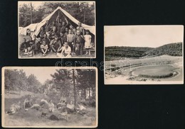 Cca 1930 Turista Fotók, Közte Cserkészekkel, Nagy-Kevély, Aggtelek Vöröskő, 2 Db Gerecse (bajóti Öregkő-barlang, Kilátás - Otros & Sin Clasificación