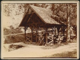 Cca 1900 Dobsina (Dobšiná/Dobschau), Fotózkodás Egy Pihenőnél, Keményhátú Fotó, 9x12 Cm - Other & Unclassified