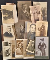 Cca 1900-1940 Vegyes Fotó Tétel, Főként Műtermi Portrék, Közte Néhány Katonai, Vegyes Méretben, 30 Db - Other & Unclassified