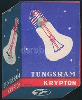 Cca 1920-1940 Tungrsam-Krypton Reklámos, Kihajtható órarend - Pubblicitari