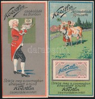 Cca 1900-1910 Koestlin Csokoládé Litho Reklám Kártya, 10x5 Cm. - Advertising