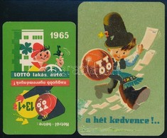 1957, 1965 TOTO-LOTTÓ Zsebnaptárak, 2 Db - Werbung