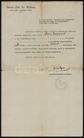 1939 Sárvár, Az Orthodox Hitközség Anyakönyvi Igazolása, Fejléces Papíron, Fischer Ignác Anyakönyvezető Főrabbi Aláírásá - Other & Unclassified