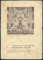 Cca 1942 A Pesti Hitközség újévi Díszes Emléklapja, Emlékbeszéd Szövegével, 4 P. - Autres & Non Classés