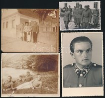 Cca 1929-1946 Vegyes Katonai Fotó Tétel, 10 Db, Változó állapotban, Közte Sérülttel Is, 13x8 Cm és 8x6 Cm Közötti Méretb - Other & Unclassified