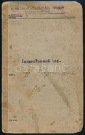 1939 Katonai Igazolványi Lap A M. Kir. 2/II. Gyalogos Zászlóalj Tartalékos Katonája Részére - Other & Unclassified