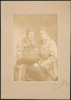 Cca 1917 Batthyány János és Iby Ferenc Katonák Goszleth Budapesti Műtermében, Feliratozott Vintage Fénykép, 18,6x12,5 Cm - Andere & Zonder Classificatie