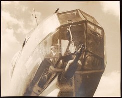 1944. Május, Katonai Repülőgép Gépfegyverrel Felszerelve, 17x22 Cm /
1944 Military Airplane, 17x22 Cm - Andere & Zonder Classificatie