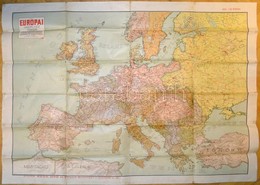 1915 Az Európai Háború Kézi Térképe, Bp., Rózsavölgyi és Társa, A Hajtások Mentén Ragasztott, Egyébként Jó állapotban, 8 - Sonstige & Ohne Zuordnung