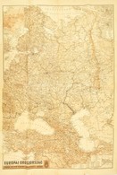 1942 Európai Oroszország Térképe, 1:5000.000, M. Kir. Honvéd Térképészeti Intézet,hajtott. 94×63 Cm - Other & Unclassified