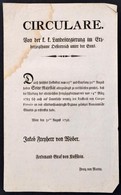 1798 Az Alsó-ausztriai Tartományi Kormányzóság Nyomtatott Körlevele A Szabad Költözési Jog Kiterjesztéséről A Velencei á - Unclassified