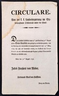 1798 Az Alsó-ausztriai Tartományi Kormányzóság Nyomtatott Körlevele A Szabad Költözési Jog Kiterjesztéséről A Velencei á - Sin Clasificación
