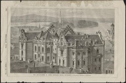 1860 A Budai Reálgimnázium (Toldy) épületéről Készült Metszetes Kép, 18×28 Cm - Unclassified