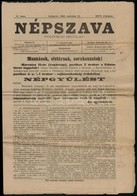1898 A Szociáldemokrata Párt Kiáltványa A Kormányzati Cenzúra Bevezetése Ellen 25x42 Cm + Kapcsolódó Tüntetés Felhívása  - Non Classificati