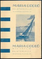 Cca 1930 Balatonlelle, Mária Üdülő, Képes Reklámkiadvány, 4p - Unclassified