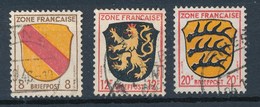 Französische Zone Mi. 4 + 6 + 8 Gest. Gest. Wappen Pfalz Löwe Baden Württemberg - Emissions Générales