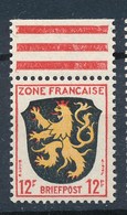 Französische Zone Mi. 6 OR Streifen Postfr.Wappen Pfalz Löwe - Algemene Uitgaven