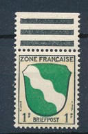 Französische Zone Mi. 1 + 8 OR Streifen Postfr.Wappen Rheinland Württemberg Geweih - Amtliche Ausgaben