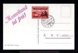 11879-GERMAN EMPIRE-PROPAGANDA POSTCARD ADOLF HITLER.1939.WWII.Memel.DEUTSCHES REICH.POSTKARTE.Carte Postale - Storia Postale