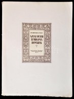 Dr. Hirschler József: Szent Péter Temploma Rómában. Római Tanulmányok II. Könyv. Kolozsvár (Cluj), 1927, 'Providentia' K - Zonder Classificatie