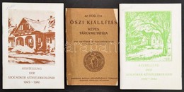 1930-1982 Vegyes Művészeti Katalógus Tétel, 3 Db: 
Az 1930. évi Őszi Kiállítás Képes Tárgymutatója. 
Budapest, Országos  - Zonder Classificatie