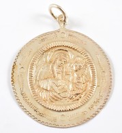 Ezüst(Ag) Mária Medál (Patrona De Messina, Madonna Della Lettera 1936), Jelzés Nélkül, D: 5 Cm, Nettó: 22,2 G - Other & Unclassified