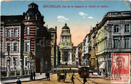 ** * 5 Db RÉGI Külföldi Városképes Lap Villamosokkal / 5 Pre-1945 European Town-view Postcards With Trams - Non Classés