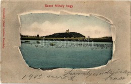 T2/T3 1905 Balaton, Szent Mihály-hegy és Kápolna. Kiadja Sujánszky József (kis Szakadás / Small Tear) - Zonder Classificatie