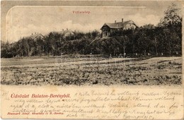 T3 1905 Balatonberény, Villatelep, Villák, Nyaralók. Kiadja Neumark Adolf (EB) - Non Classificati