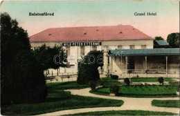 T2/T3 1908 Balatonfüred, Grand Hotel Nagyszálloda, Wild Péter étterme. Kiadja A Balatoni Szövetség (EK) - Unclassified