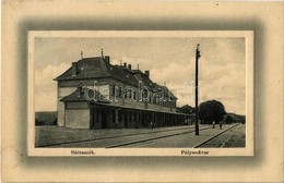 T2/T3 1911 Bátaszék, Pályaudvar, Vasútállomás, Vagon. 'Ideal' W. L. Bp. 5041. Raisz Ferenc Vasúti Vendéglős Kiadása (fl) - Unclassified