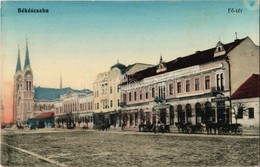 T2 1913 Békéscsaba, Fő Tér, Gesmey Soma Könyv- és Papírkereskedése, Békés Megyei Függetlenség Könyvnyomdája, Kiadóhivata - Sin Clasificación